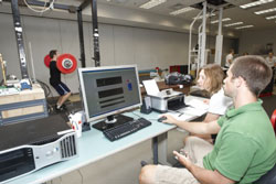 test subject in exercise science laboratory